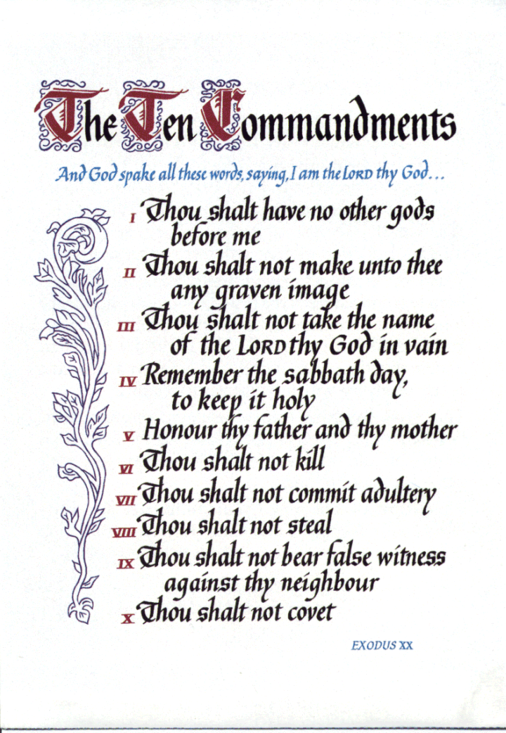 10 Commandments for Doorposts